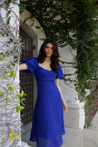 berry midi dress with sleeves Stephanie Midi Dress in Berry Blooms XS