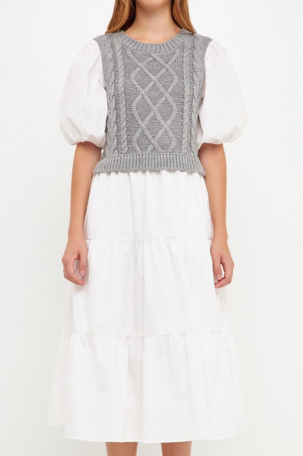 Hallie Grey Knit Vest Dress